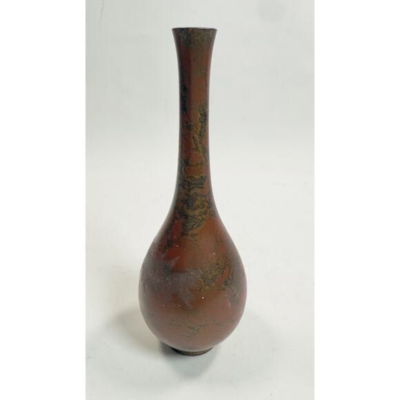 Vintage Mid Century OMC Japanese Murashido Bronze Bud Vase w/tag - Picture 6 of 6